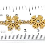 Gold-Plated Sterling Silver Snowflake Crystal Bracelet 2 Gold-Plated Sterling Silver Snowflake Crystal Bracelet