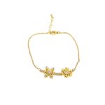 Gold-Plated Sterling Silver Snowflake Crystal Bracelet 1 Gold-Plated Sterling Silver Snowflake Crystal Bracelet