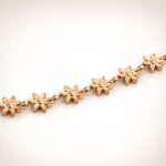 Gold-Plated Crystal Flower Bracelet with Swarovski Pearls
