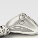 Sterling Silver Sculptural Bow Tie Choker Necklace