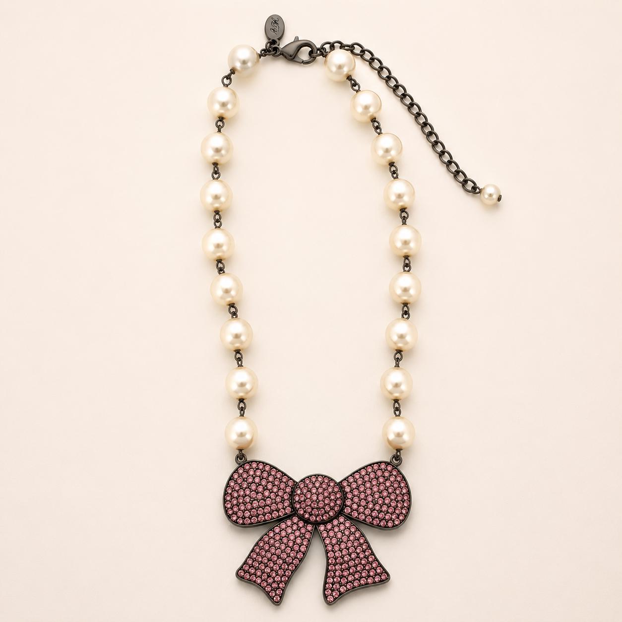 il-fullxfull.8036630290-73zw-il-fullxfull.8036630290-73zw.jpg Swarovski Crystal and Pearl Black Rhodium Bow Necklace