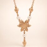 Gold-Tone Swarovski Pearl and Crystal Floral Y Necklace