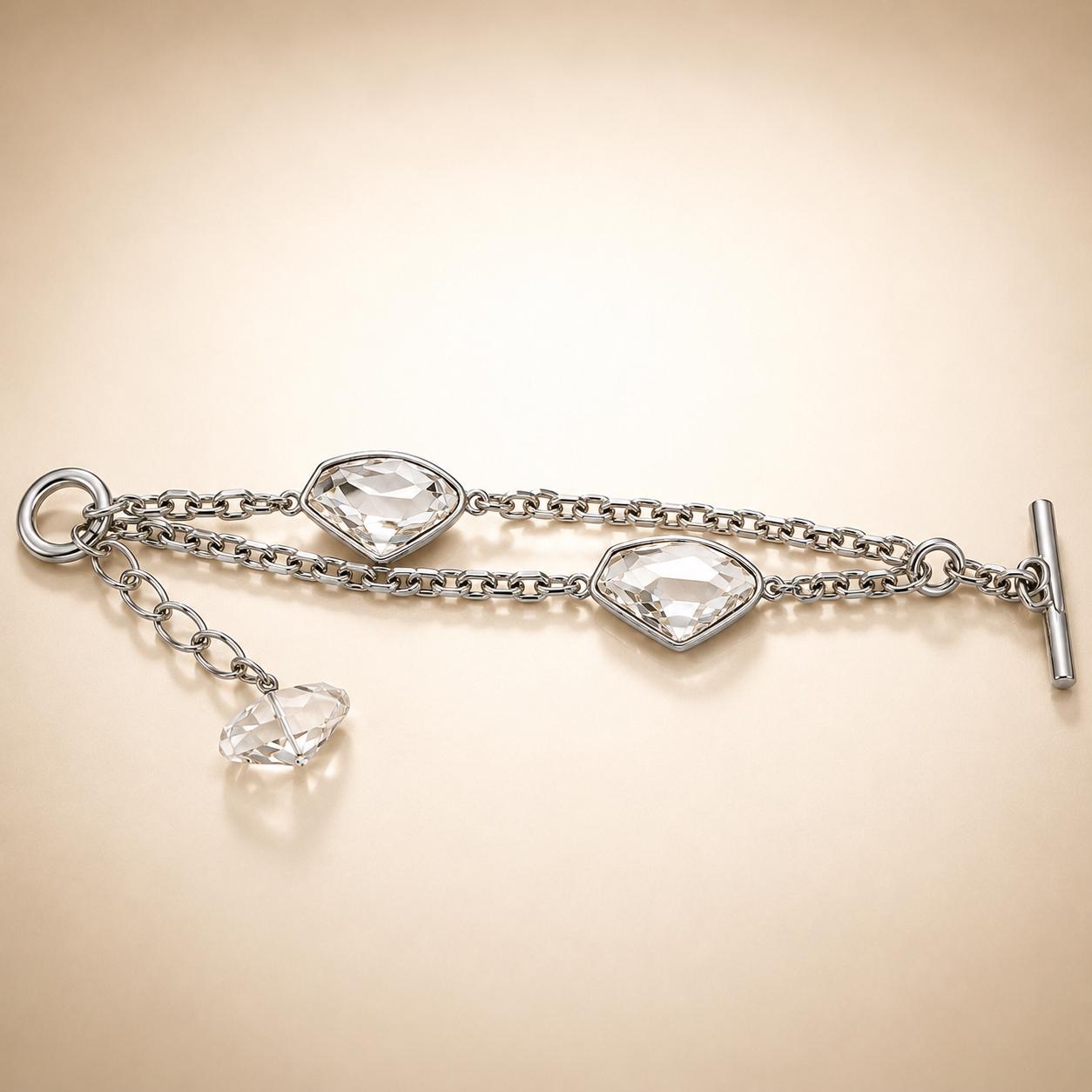 il-fullxfull.8066655739-rgrk-il-fullxfull.8066655739-rgrk.jpg Swarovski Crystal Geometric Silver-Tone Toggle Bracelet