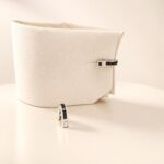Sterling Silver Black Diamond Architectural Wrap Cufflinks