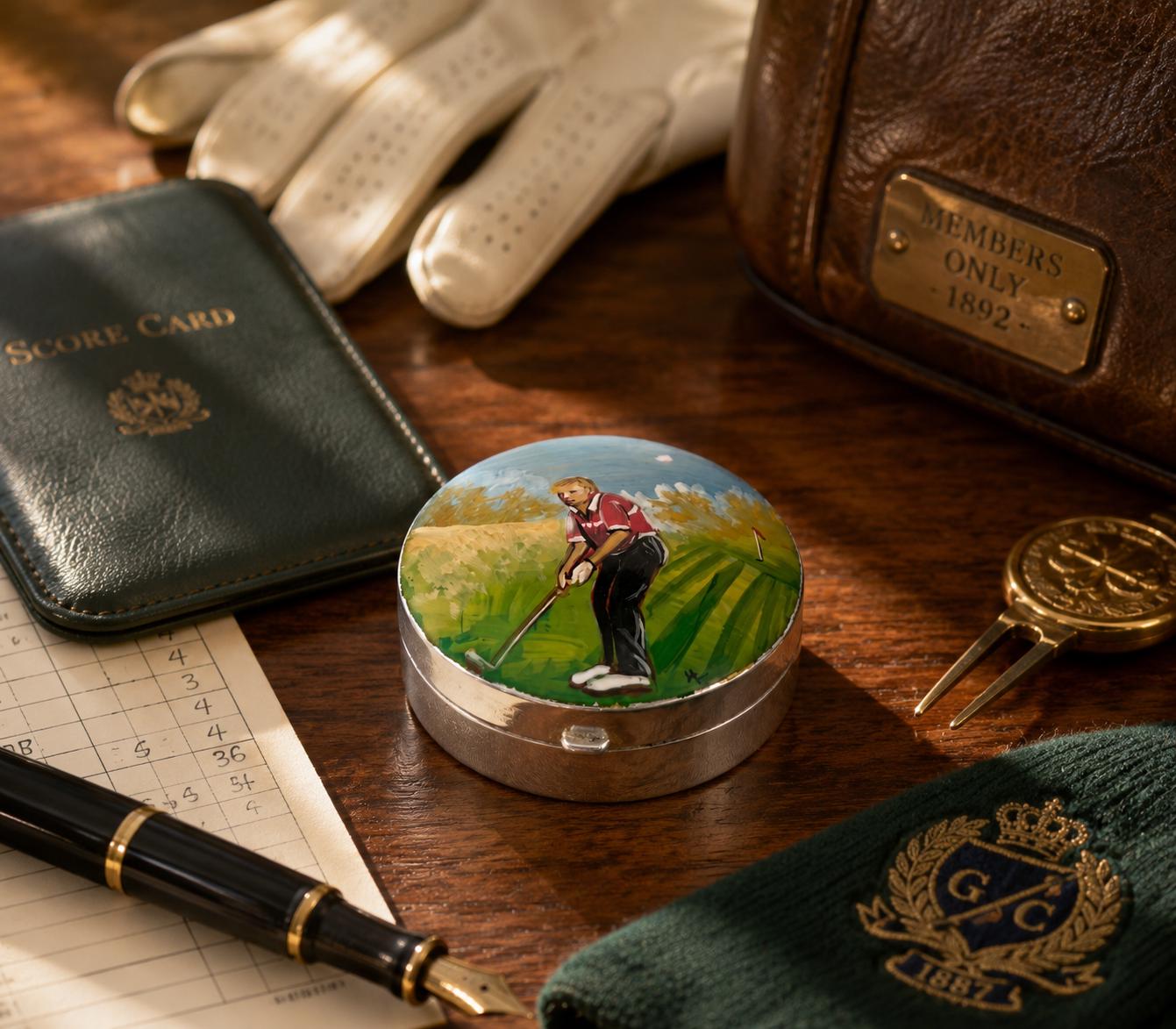 il-fullxfull.8355793639-ng0n-il-fullxfull.8355793639-ng0n.jpg Sterling Silver Hand-Painted Enamel Golfer Pill Box