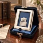 Sterling Silver Travel Photo Frame with Original Case 1 Sterling Silver Travel Photo Frame with Original Case