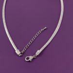 Art Deco Sapphire Blue Czech Crystal Snake Chain Choker 4 ADC27 gallery image