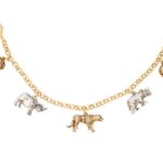 Big Five Safari Animal Charm Bracelet, Gold & Rhodium Plated