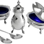 Victorian Style 925 Sterling Silver 5-Piece Condiment Set