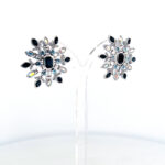 Rhodium Plated Snowflake Earrings with Czech Crystals 31 ZJEA79 gallery image