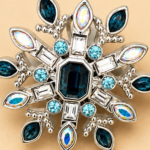 Rhodium Plated Snowflake Earrings with Czech Crystals 25 ZJEA79 gallery image