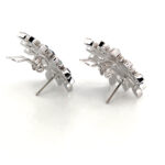 Rhodium Plated Snowflake Earrings with Czech Crystals 43 ZJEA79 gallery image