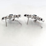 Rhodium Plated Snowflake Earrings with Czech Crystals 35 ZJEA79 gallery image
